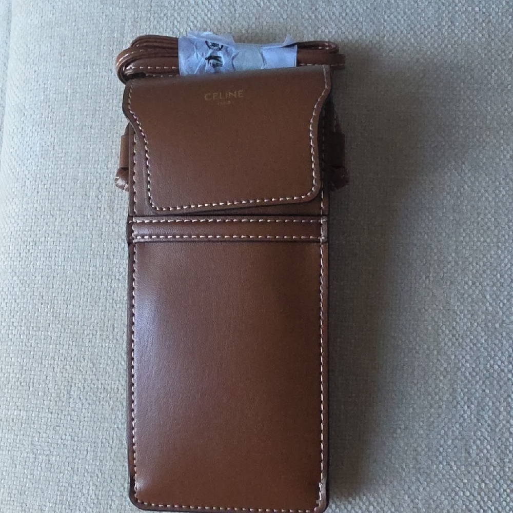 Celine Brown Square Sunglasses with Gold C Logo - Picture 4 of 4